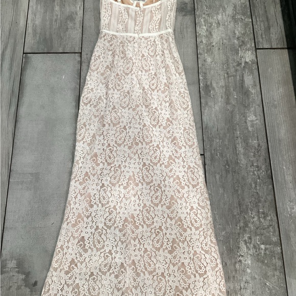 Urban Outfitters Strapless Lace Dress in Cream sizeXS petite - Picture 7 of 11